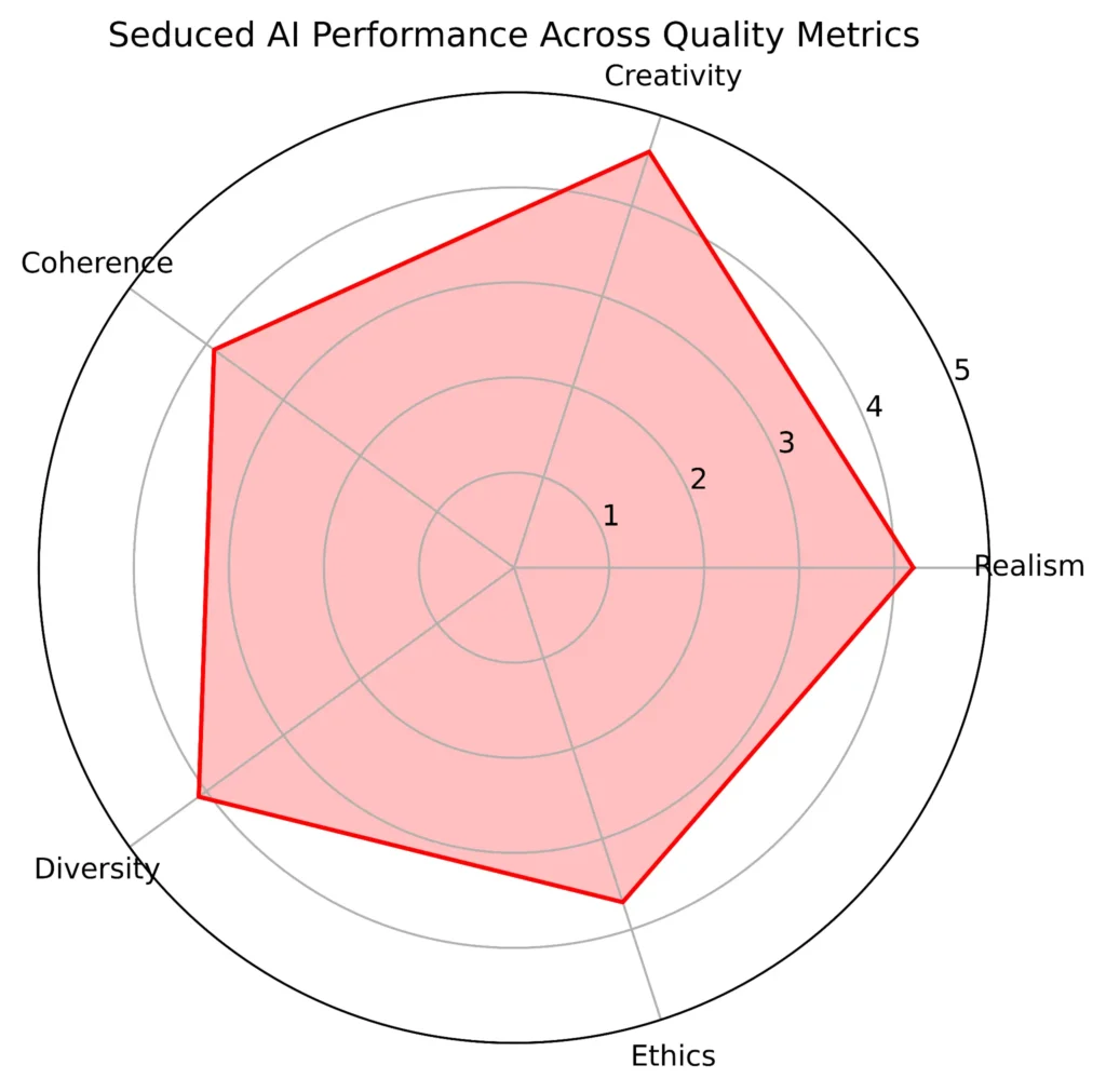 Seduced AI performance accross quality parameters