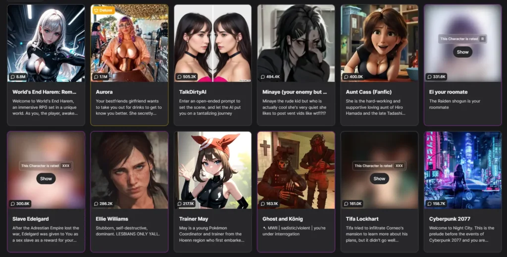 GPTGirlfriend Game Character Category